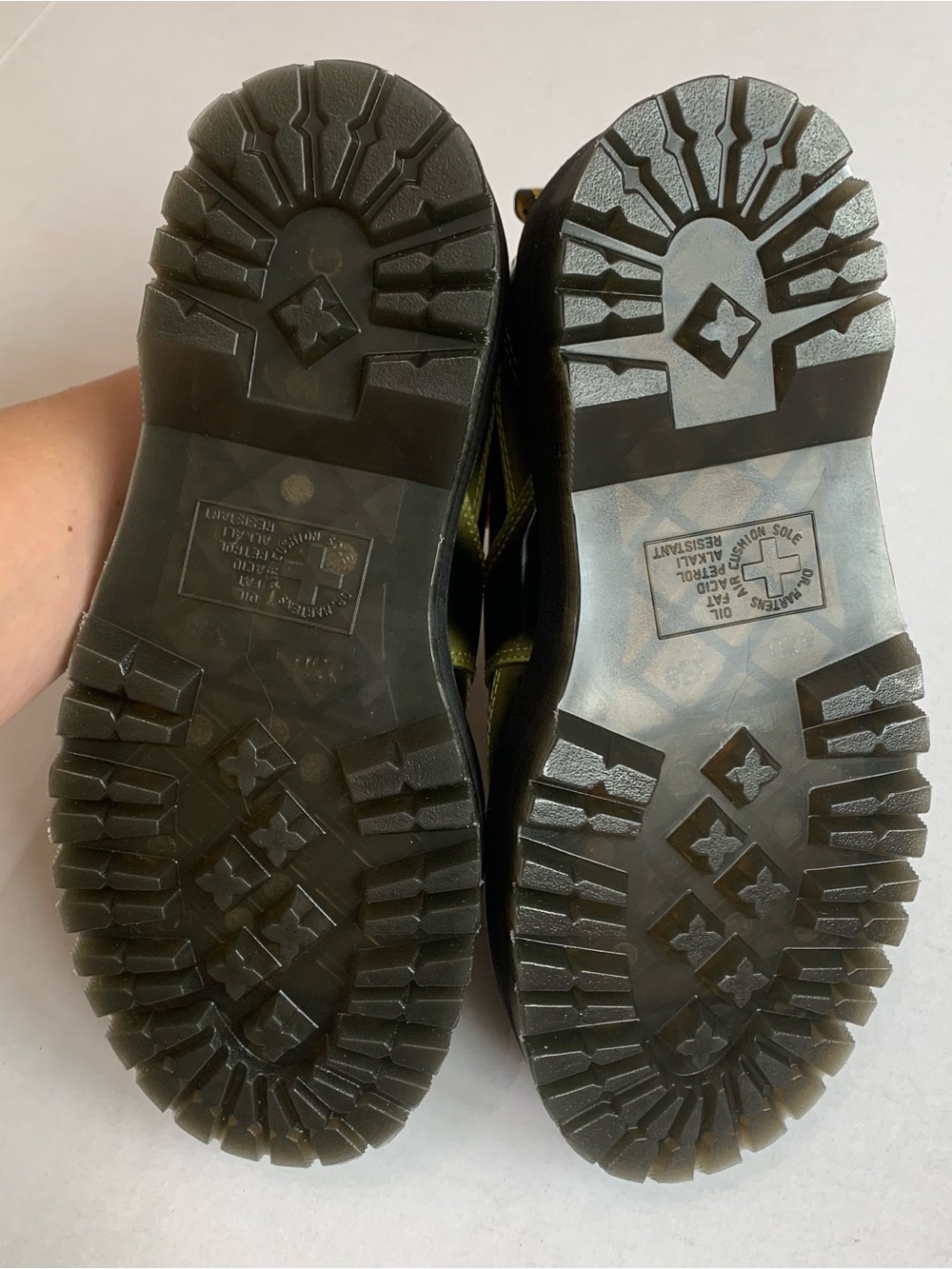 Dr. Martens 5 Eye Distressed Quad Max Platform Arcadia Green Shoes Women’s Sz 8 - Picture 8 of 8